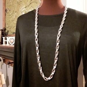Monet silver tone necklace